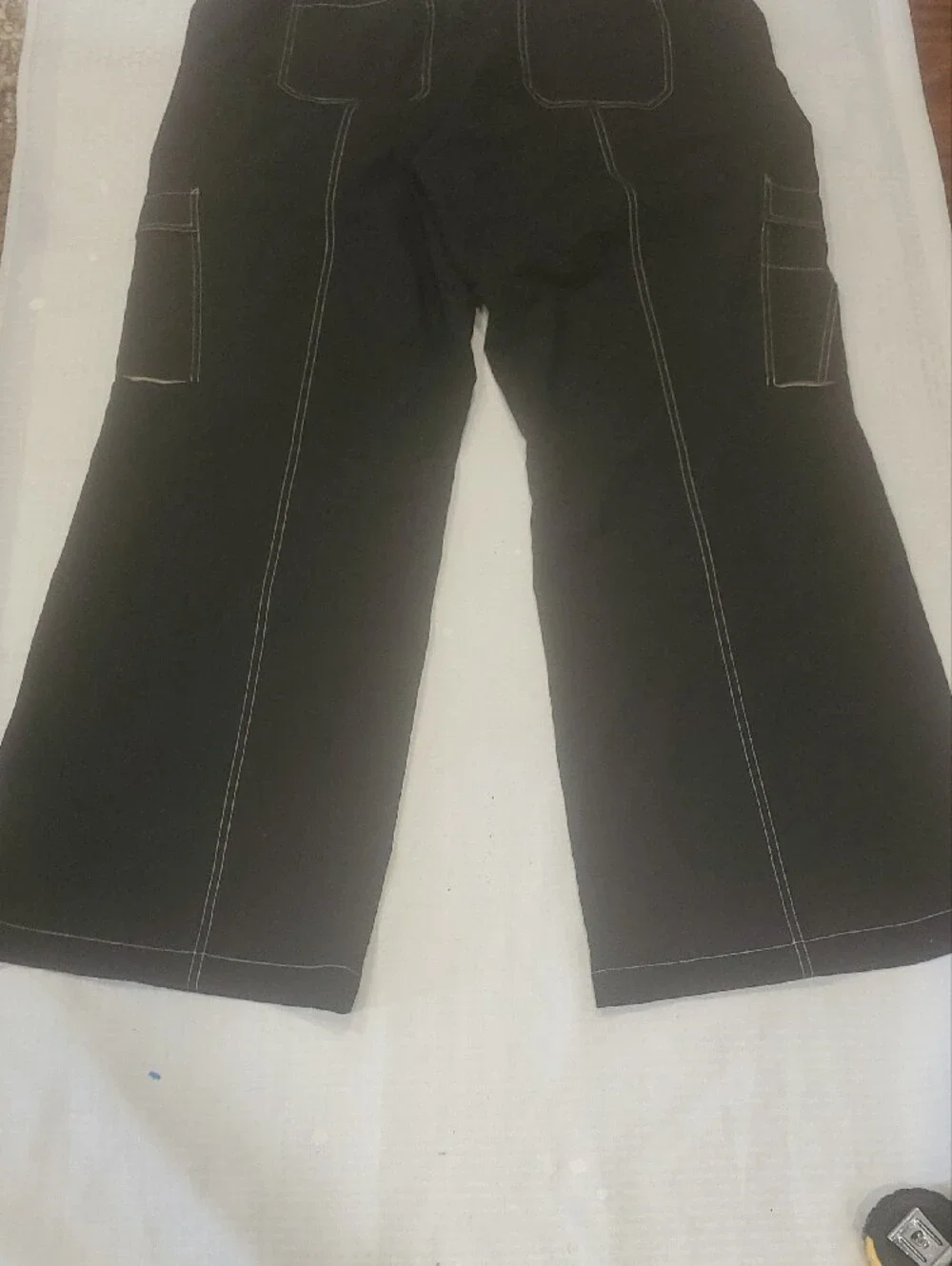 Figs Black  Unisex Wide-Leg Cargo Pants Size XXL